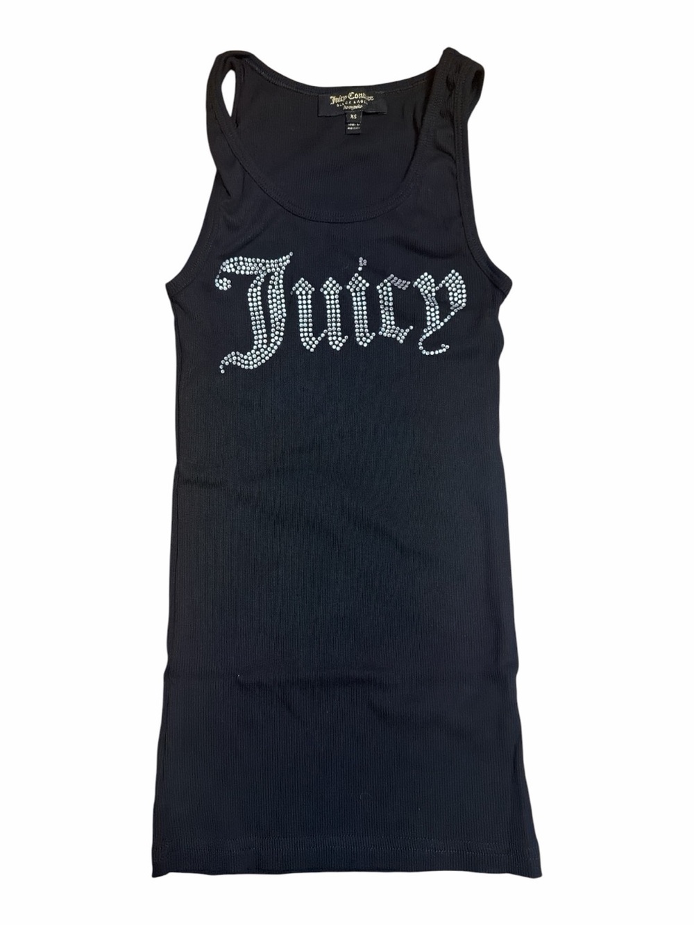 Y2K McBling Juicy Couture Rhinestone Gothic Logo Tank XS NWT